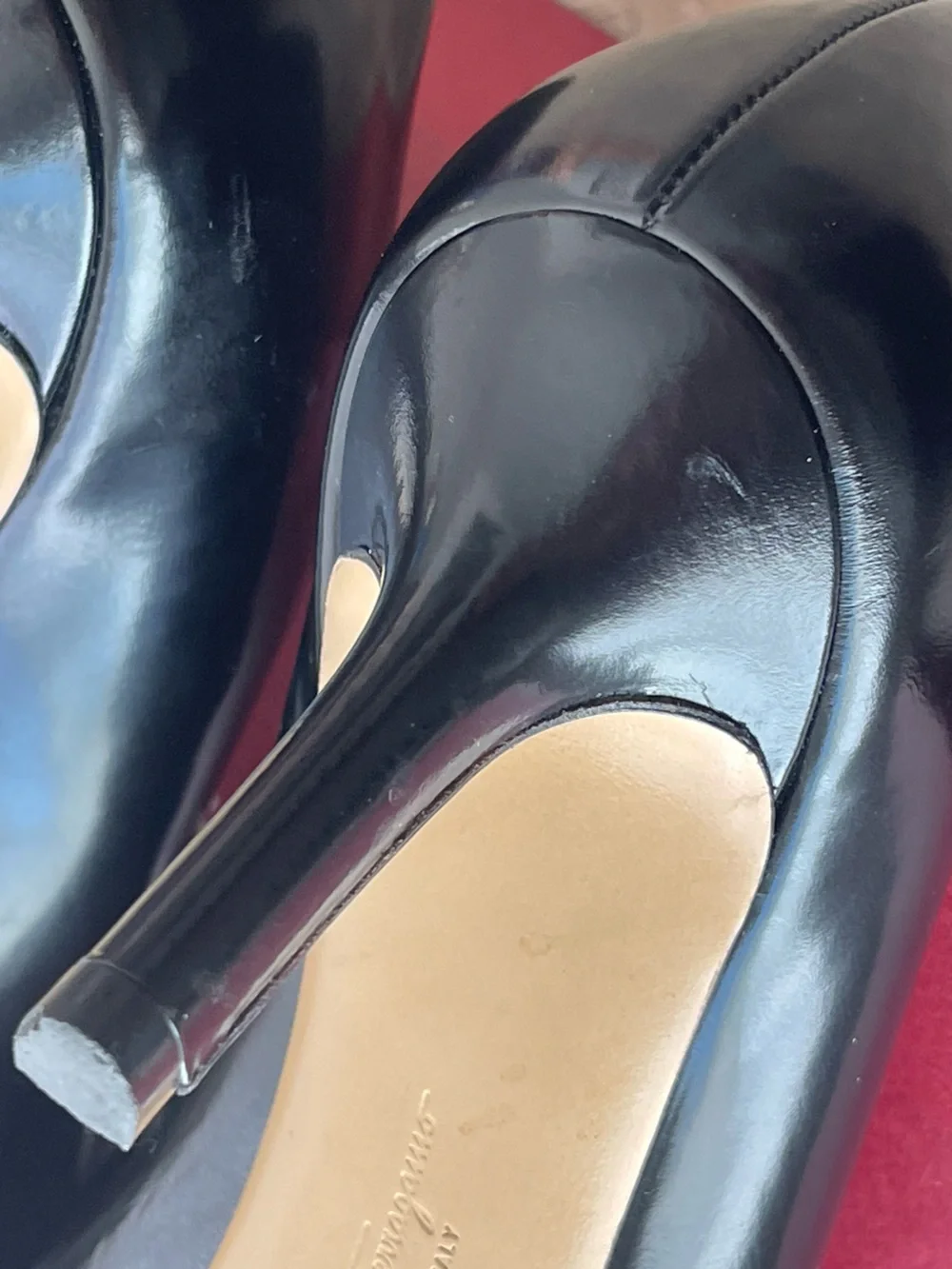 Salvatore Ferragamo Black Bow Heels + Original Box, Dust Bag, & Heel Clips